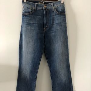 Mother insider crop step fray jeans